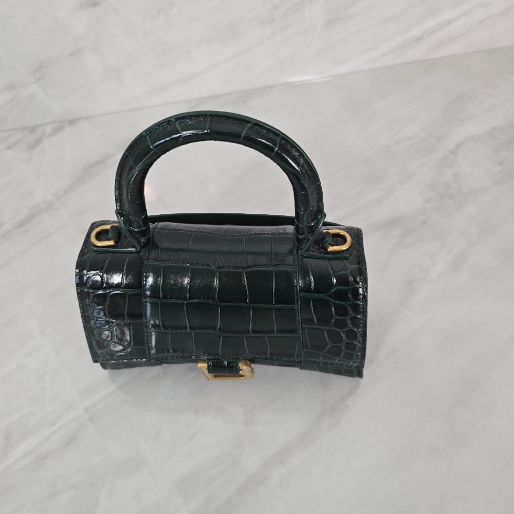 Balenciaga Green Crocodile-Embossed Handbag - Picture 10 of 11